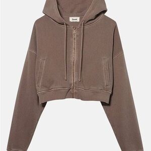 ELWOOD BABYDOLL CROP ZIP HOODIE